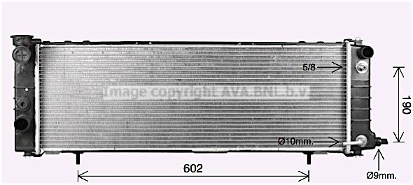 JE2078 AVA QUALITY COOLING Радиатор, охлаждение двигателя