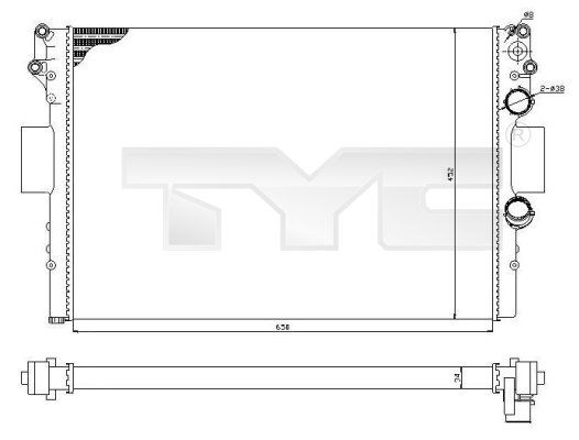 7150001R TYC Радиатор, охлаждение двигателя