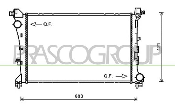 FT040R002 PRASCO Радиатор, охлаждение двигателя