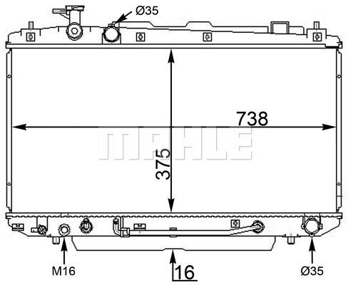 CR1568000S MAHLE Радиатор, охлаждение двигателя