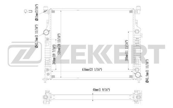 MK1317 ZEKKERT Радиатор, охлаждение двигателя