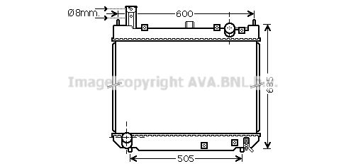 TO2488 AVA QUALITY COOLING Радиатор, охлаждение двигателя