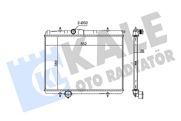 216299 KALE OTO RADYATÖR Радиатор, охлаждение двигателя