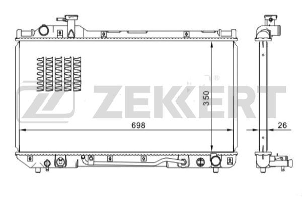 MK1558 ZEKKERT Радиатор, охлаждение двигателя