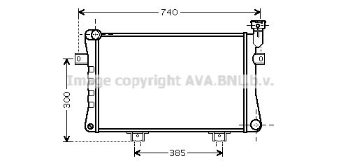 LA2015 AVA QUALITY COOLING Радиатор, охлаждение двигателя