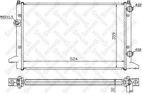 1025198SX STELLOX Радиатор, охлаждение двигателя