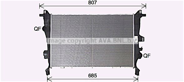 FT2466 AVA QUALITY COOLING Радиатор, охлаждение двигателя