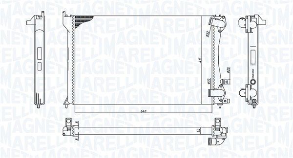 350213171300 MAGNETI MARELLI Радиатор, охлаждение двигателя