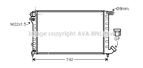 CN2145 AVA QUALITY COOLING Радиатор, охлаждение двигателя