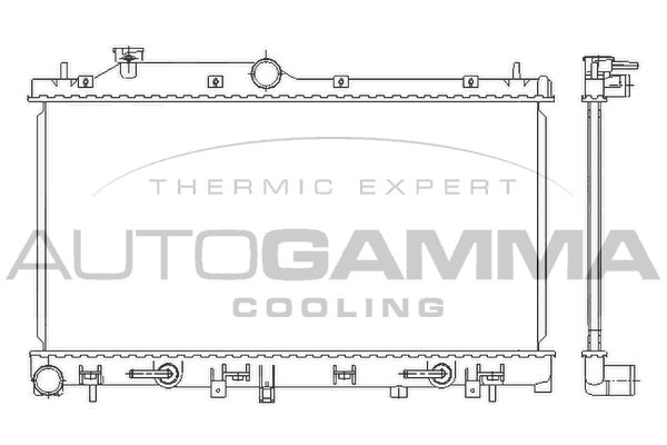 105928 AUTOGAMMA Радиатор, охлаждение двигателя
