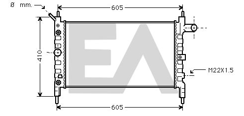 31R54014 EACLIMA Радиатор, охлаждение двигателя