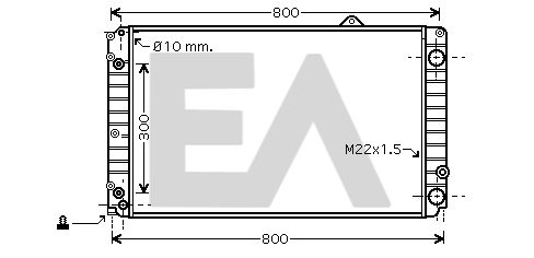 31R02098 EACLIMA Радиатор, охлаждение двигателя