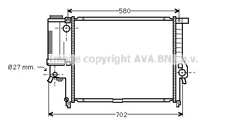 BW2140 AVA QUALITY COOLING Радиатор, охлаждение двигателя