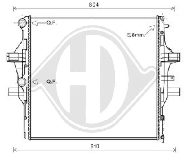 DCM2302 DIEDERICHS Радиатор, охлаждение двигателя