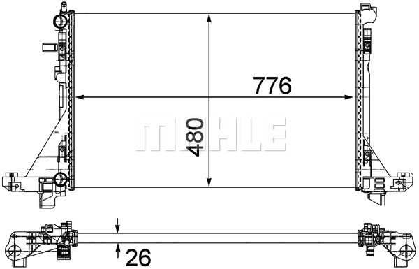 CR1771000P MAHLE Радиатор, охлаждение двигателя