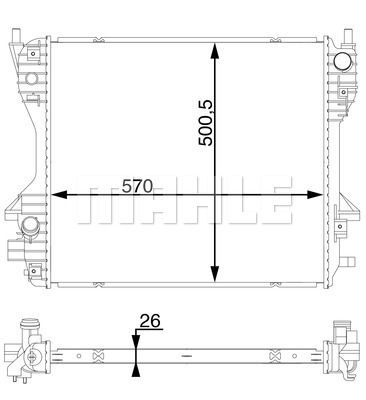 CR1358000S MAHLE Радиатор, охлаждение двигателя