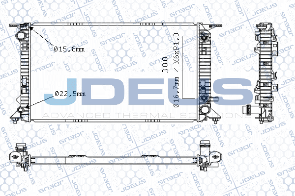 M0010460 JDEUS Радиатор, охлаждение двигателя