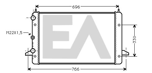 31R77095 EACLIMA Радиатор, охлаждение двигателя