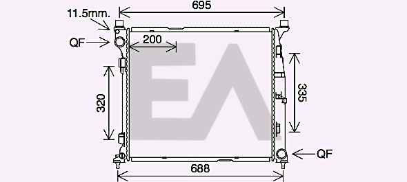 31R50107 EACLIMA Радиатор, охлаждение двигателя