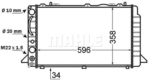 CR396000S MAHLE Радиатор, охлаждение двигателя