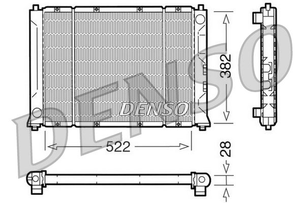 DRM24012 DENSO Радиатор, охлаждение двигателя