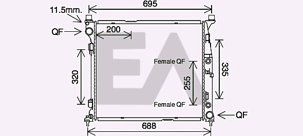 31R50106 EACLIMA Радиатор, охлаждение двигателя