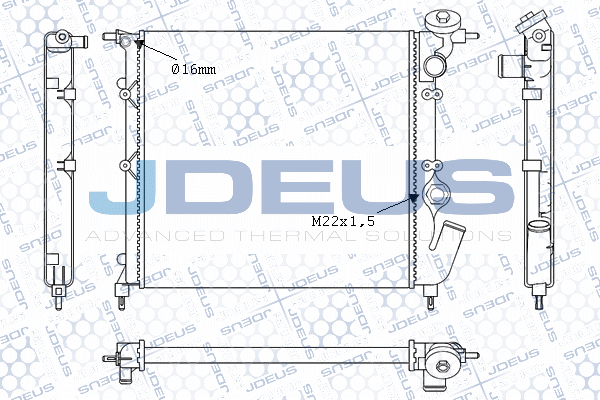 M0230251 JDEUS Радиатор, охлаждение двигателя