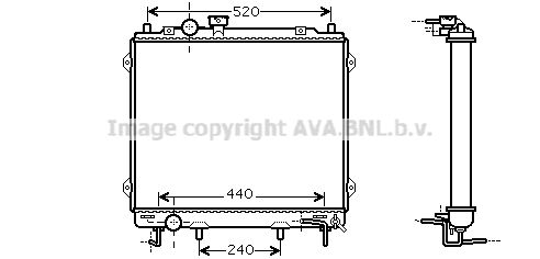 HY2115 AVA QUALITY COOLING Радиатор, охлаждение двигателя