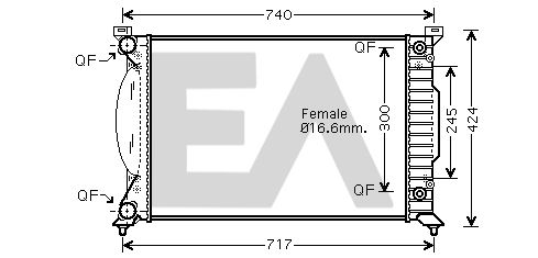 31R02038 EACLIMA Радиатор, охлаждение двигателя