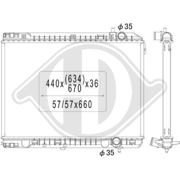 DCM3818 DIEDERICHS Радиатор, охлаждение двигателя