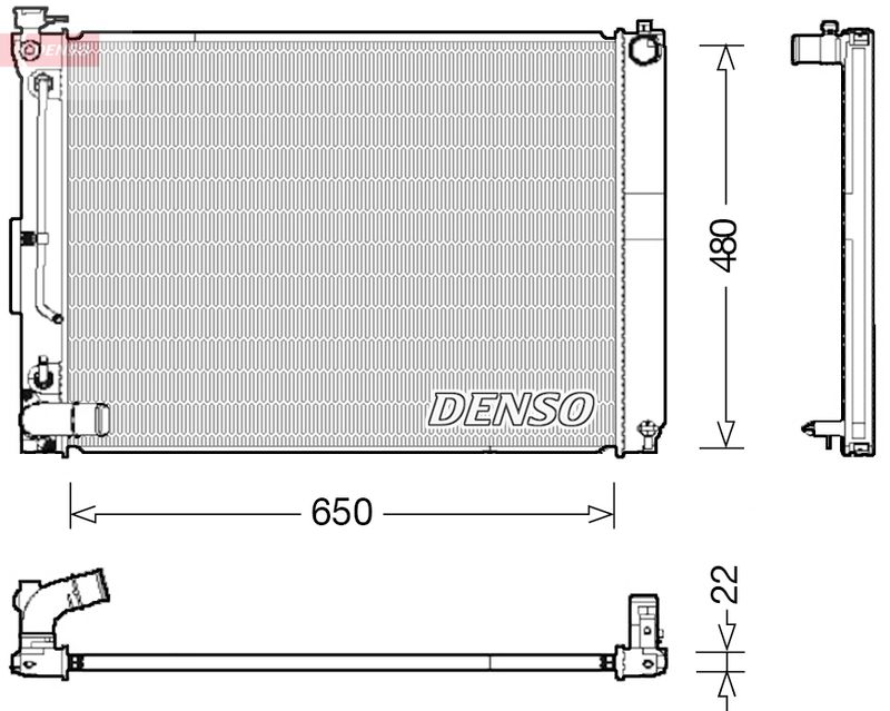 DRM51012 DENSO Радиатор, охлаждение двигателя