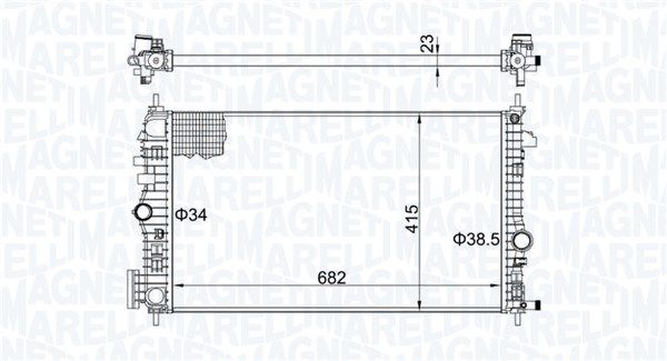 350213207100 MAGNETI MARELLI Радиатор, охлаждение двигателя