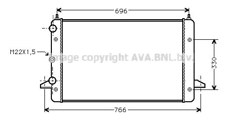 VNA2135 AVA QUALITY COOLING Радиатор, охлаждение двигателя