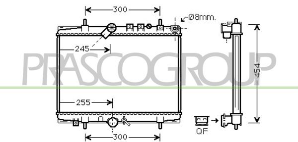 CI520R003 PRASCO Радиатор, охлаждение двигателя