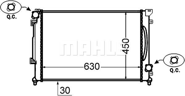 CR1416000S MAHLE Радиатор, охлаждение двигателя