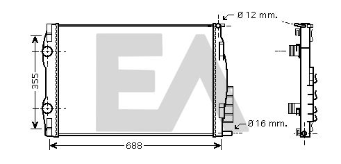 31R60075 EACLIMA Радиатор, охлаждение двигателя