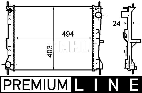 CR1691000P MAHLE Радиатор, охлаждение двигателя