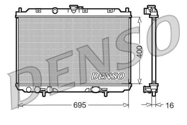 DRM46013 DENSO Радиатор, охлаждение двигателя