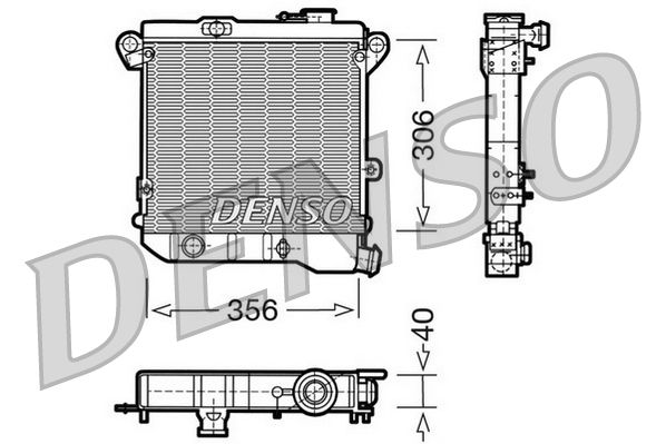 DRM04001 DENSO Радиатор, охлаждение двигателя