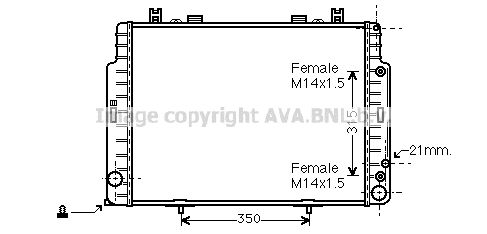 MSA2131 AVA QUALITY COOLING Радиатор, охлаждение двигателя