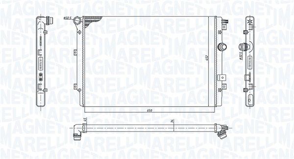 350213167400 MAGNETI MARELLI Радиатор, охлаждение двигателя