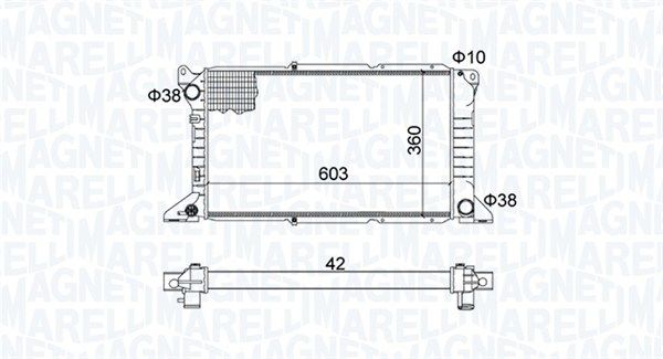 350213163800 MAGNETI MARELLI Радиатор, охлаждение двигателя