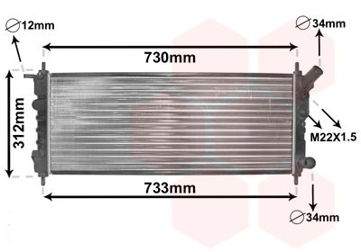 37002263 VAN WEZEL Радиатор, охлаждение двигателя