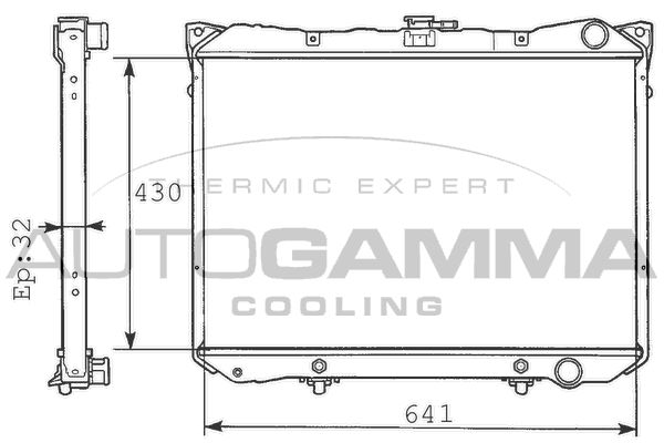 100622 AUTOGAMMA Радиатор, охлаждение двигателя
