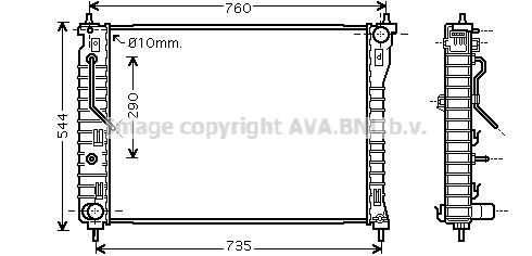 OL2434 AVA QUALITY COOLING Радиатор, охлаждение двигателя