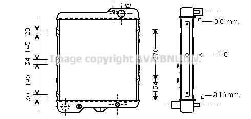 AIA2038 AVA QUALITY COOLING Радиатор, охлаждение двигателя