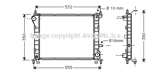 FD2263 AVA QUALITY COOLING Радиатор, охлаждение двигателя