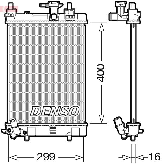 DRM35003 DENSO Радиатор, охлаждение двигателя