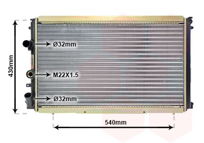 43002274 VAN WEZEL Радиатор, охлаждение двигателя