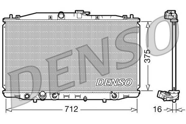 DRM40022 DENSO Радиатор, охлаждение двигателя